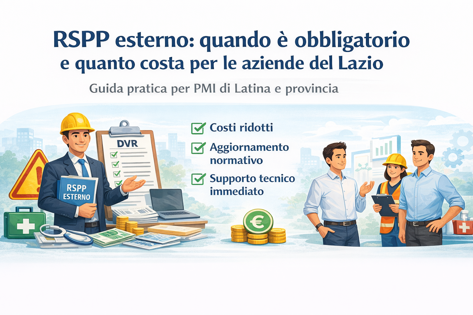 RSPP esterno: quando è obbligatorio e quanto costa per le aziende di Latina e del Lazio